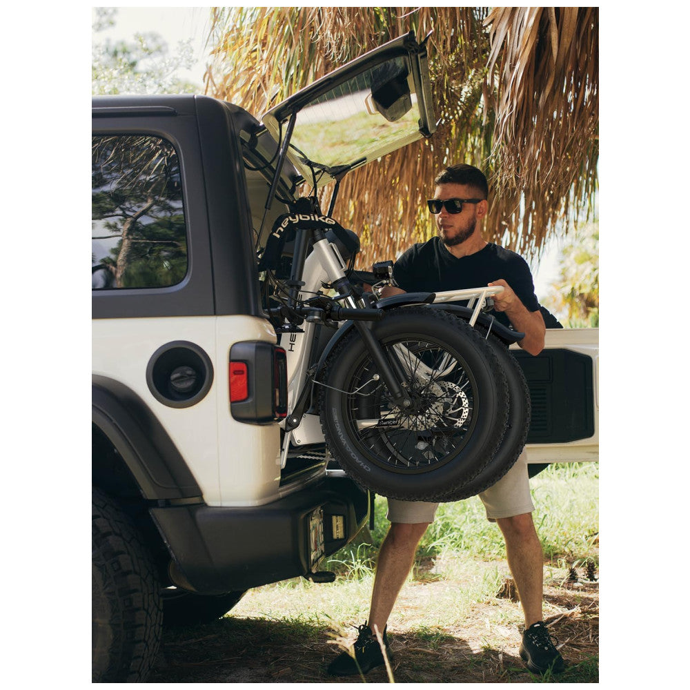 Bicicleta Elétrica Dobrável Heybike Ranger 2.0 Branca | Motor 1500W, Autonomia 88 km, Velocidade 40 km/h, Pneus 20"x4", Suspensão Frontal, Câmbio Shimano 7V
