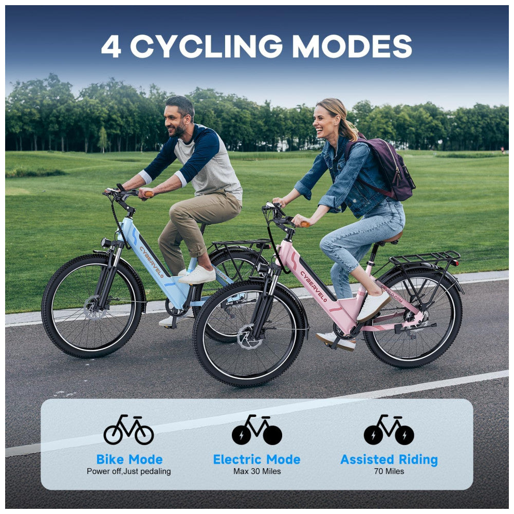 Bicicleta Elétrica Aoango EK2 Langse Azul D 26 Motor Brushless 1000W Pico, Bateria 48V 720Wh, 7 Velocidades, Suspensão Ajustável