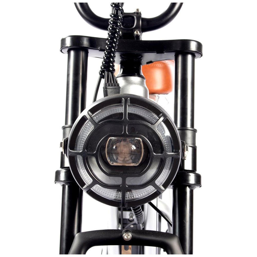 Bicicleta Elétrica Movcan V60 Pro Prata | Motor 1500W, Bateria 48V 18,2Ah, Pneus 20"x4", Freios Hidráulicos
