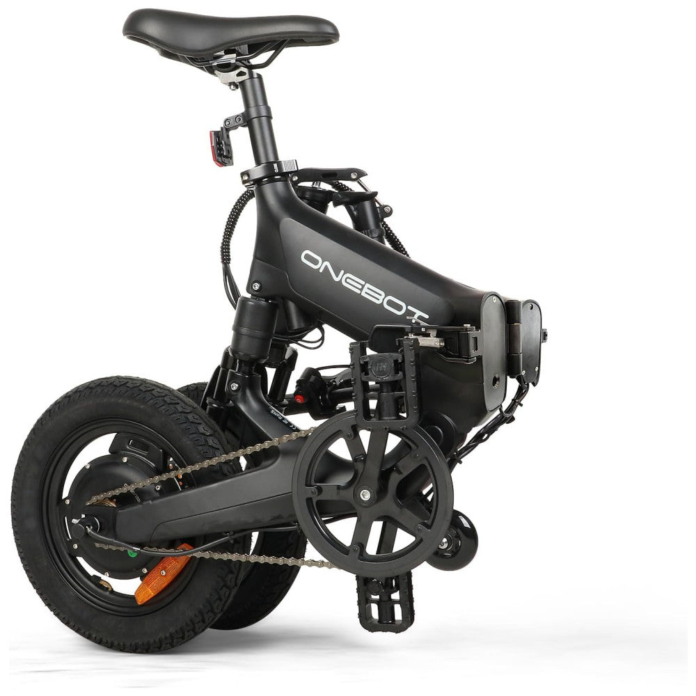 Bicicleta Elétrica ONEBOT S7F Dobrável Preta | Autonomia 32 km, Velocidade 25 km/h, Bateria Oculta, Rodas 14", Quadro Magnésio, Suspensão Dupla, Freios a Disco