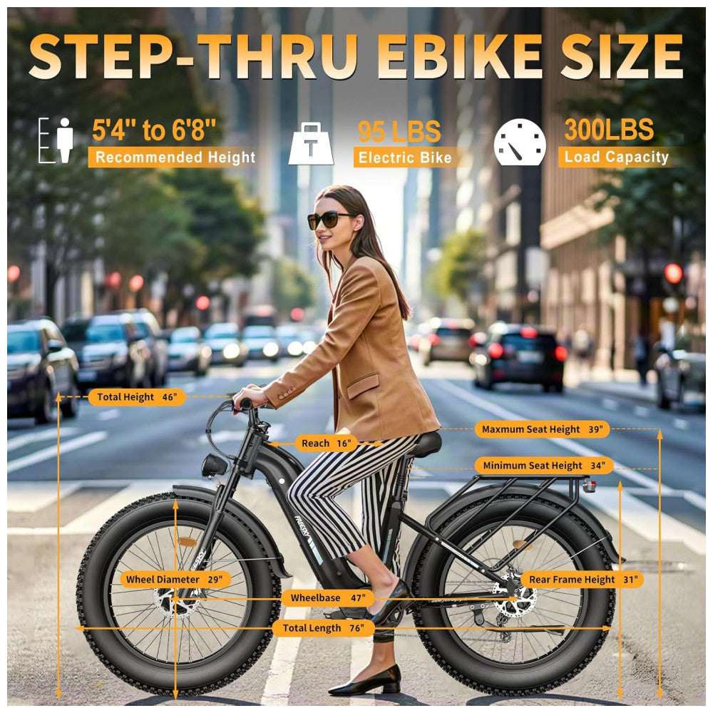 Bicicleta Elétrica FREESKY Ranger Pro 26 , Motor Duplo 2000W, Bateria 48V 25Ah, 153 KM de Alcance, Freios Hidráulicos, Display HD com NFC, Mountain Bike Off Road, PRETA