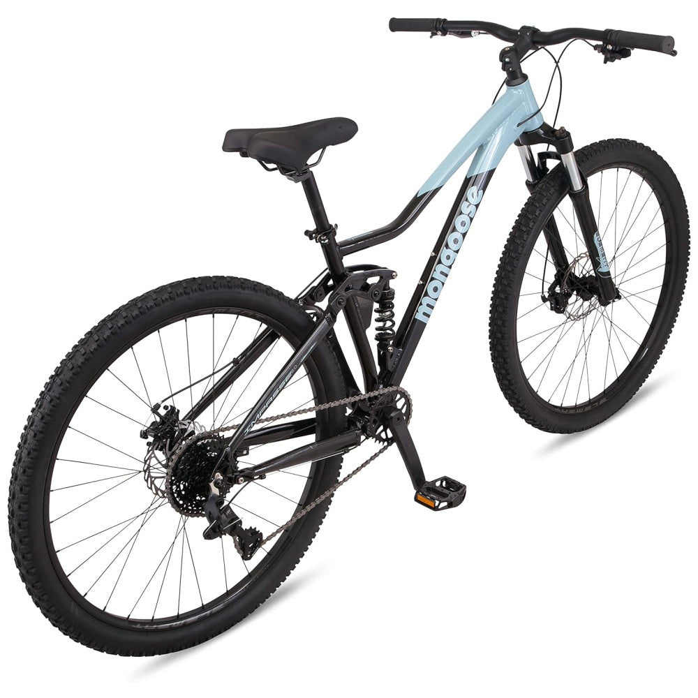 Bicicleta Mongoose Impasse 1.0 – Aro 27,5″, 7 Velocidades, Suspensão Completa, Freios a Disco, Cor Azul e Preto