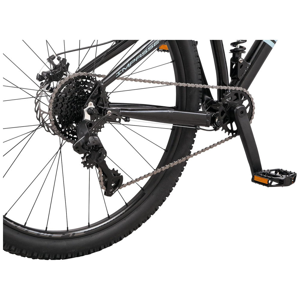 Bicicleta Mongoose Impasse 1.0 – Aro 27,5″, 7 Velocidades, Suspensão Completa, Freios a Disco, Cor Azul e Preto