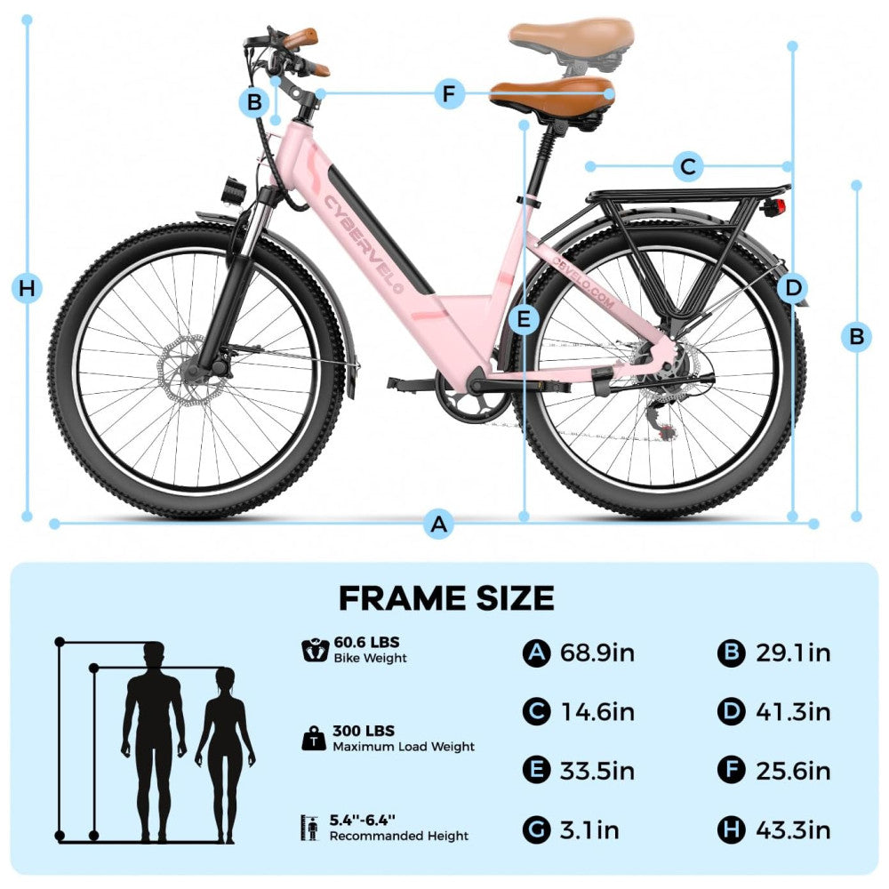 Bicicleta Elétrica Aoango EK2 Branco 26" | Motor 1000W, Bateria 48V 720Wh, Suspensão Dianteira, Display LCD