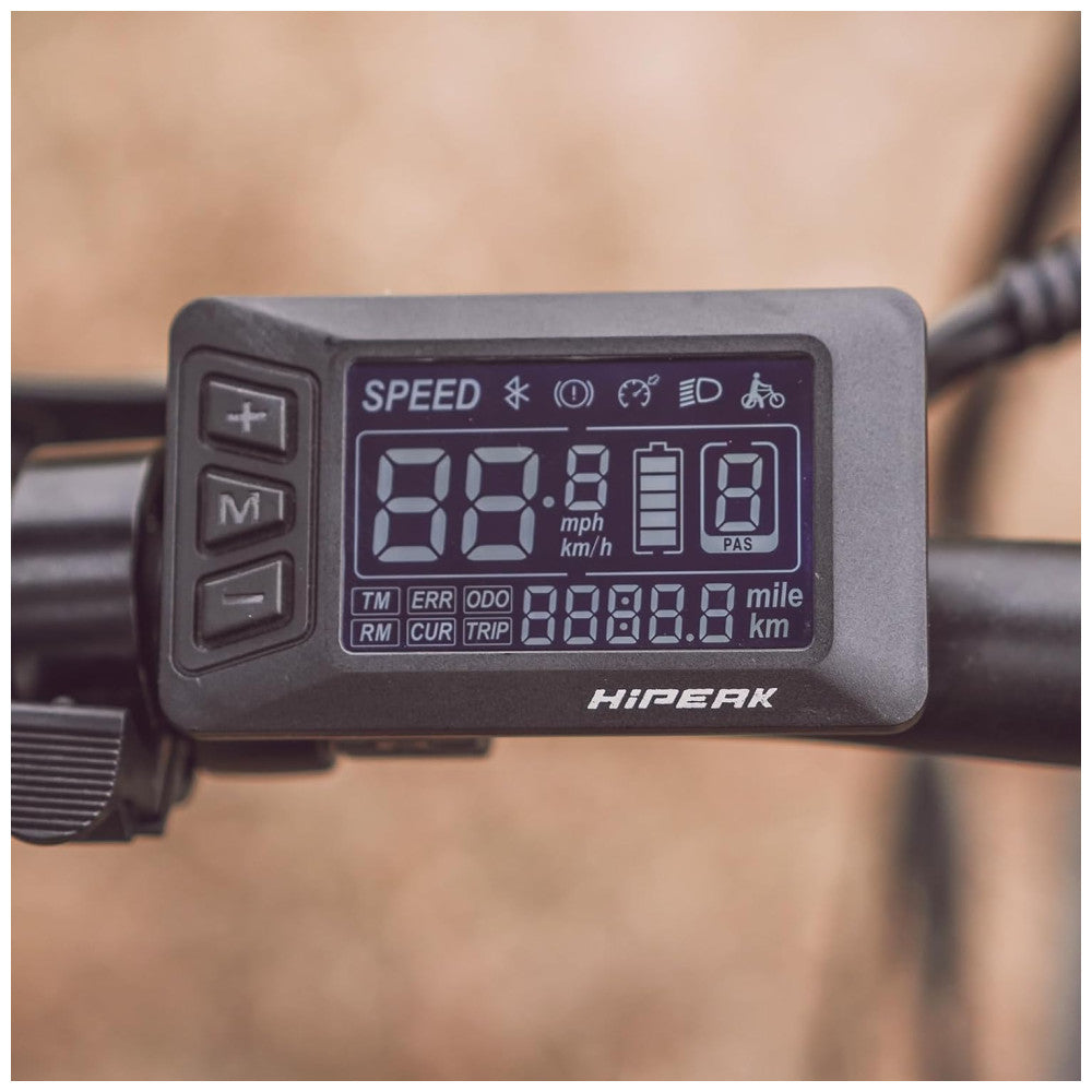 Bicicleta Elétrica Dobrável Hipeak Azul | Motor 750W, Bateria 48V 15Ah, Pneus 20"x4", Suspensão Dianteira, 7 Marchas, Off-Road e Urbana