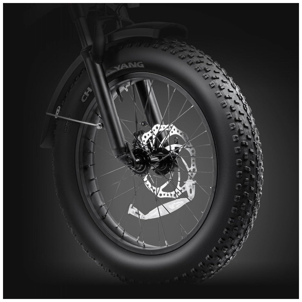 Bicicleta Elétrica Dobrável Hipeak Azul | Motor 750W, Bateria 48V 15Ah, Pneus 20"x4", Suspensão Dianteira, 7 Marchas, Off-Road e Urbana