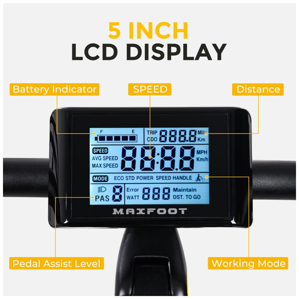 Bicicleta Elétrica NF NIGHTFIRE 750W – Bateria Removível 48V, Autonomia até 88 km, 7 Marchas, Suspensão Frontal, Freios a Disco, Display LCD – Quadro em Alumínio Azul