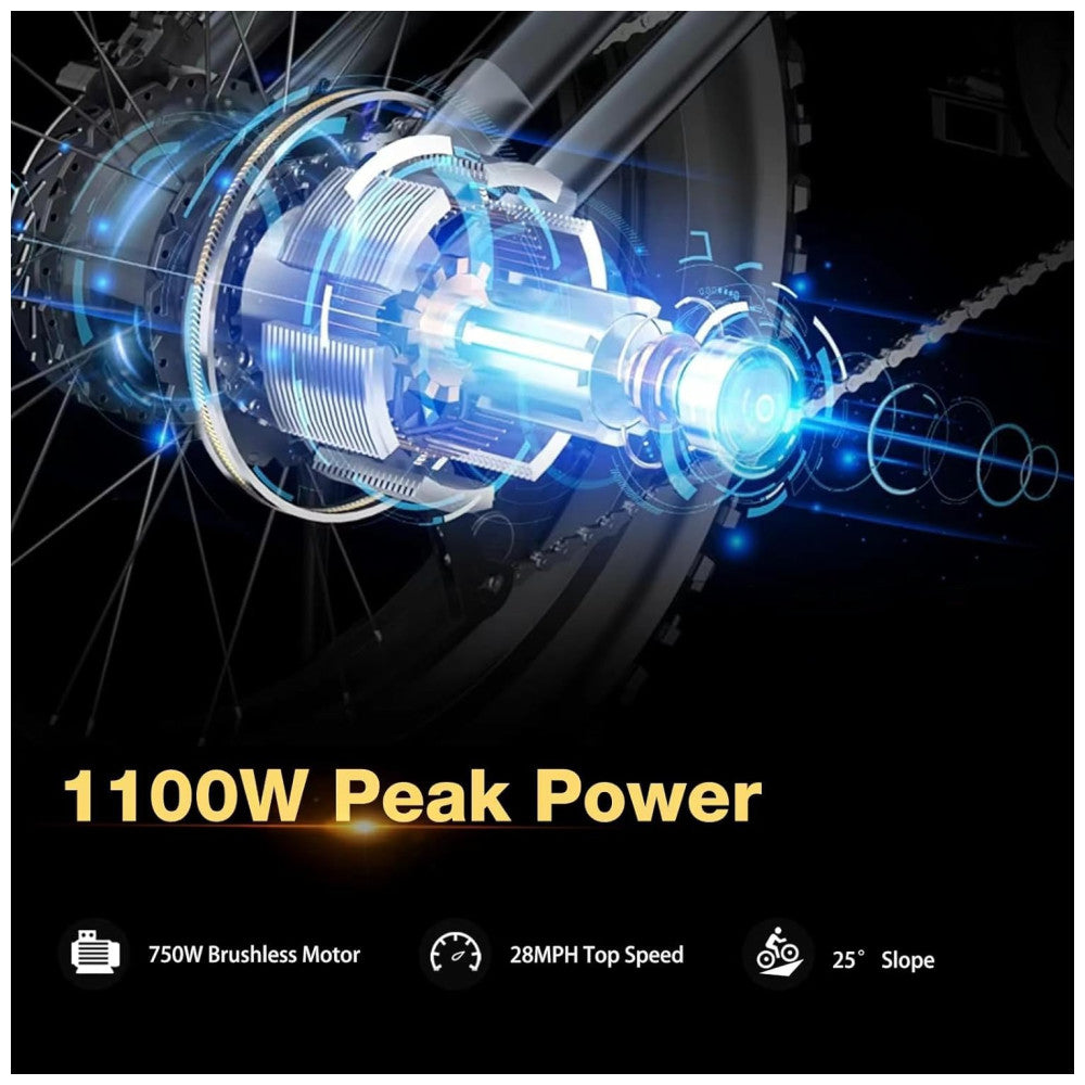 Bicicleta Elétrica Dobrável Narrak S129 Laranja StepOver, Motor Traseiro 750W Pico 1100W , Bateria 48V 13Ah 624Wh , Pneus Largos 20 x4 , Freios a Disco Duplos, Suspensão Dianteira, Transmissão SHIMANO 7 Velocidades, Velocidade Máxima 45,1 km h, Preta
