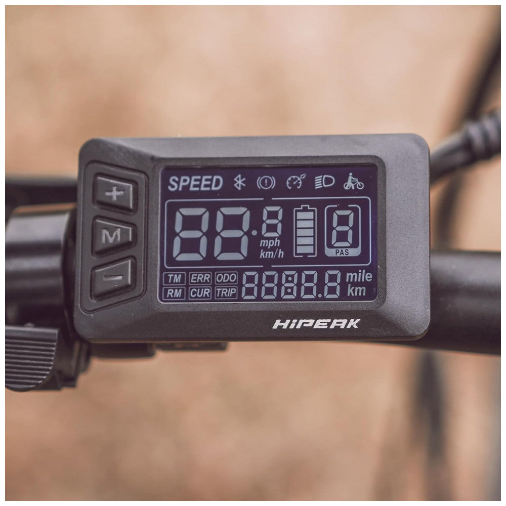 Bicicleta Elétrica Dobrável Hipeak Elias-Step Thru 750W – Pneus Largos, Suspensão Dianteira, Rodas 20", 7 Marchas, Cesta Inclusa – Amarelo