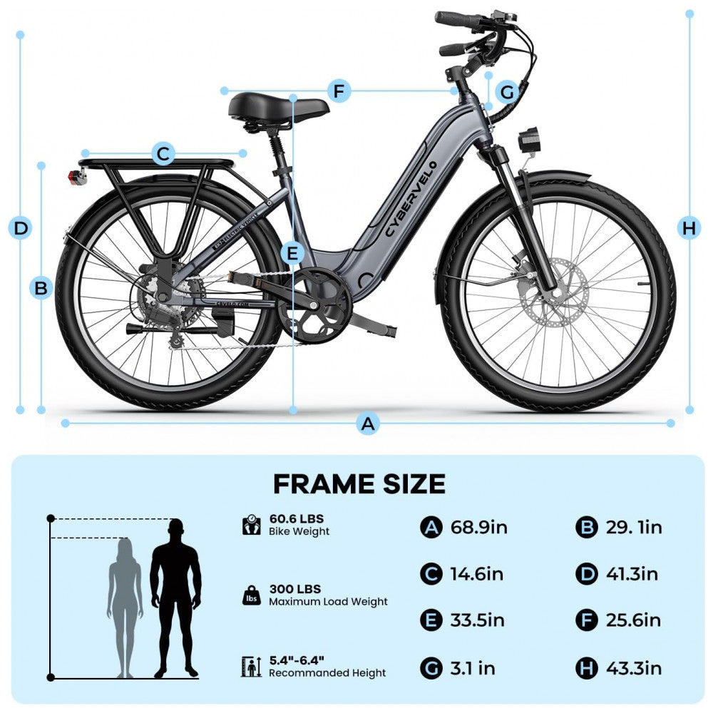 Bicicleta Elétrica Aoango 1000 Peak para Adultos, Bateria Removível 80 Milhas, 26 Polegadas, 7 Velocidades, Bike Elétrica Branca para Mulheres, Todas
