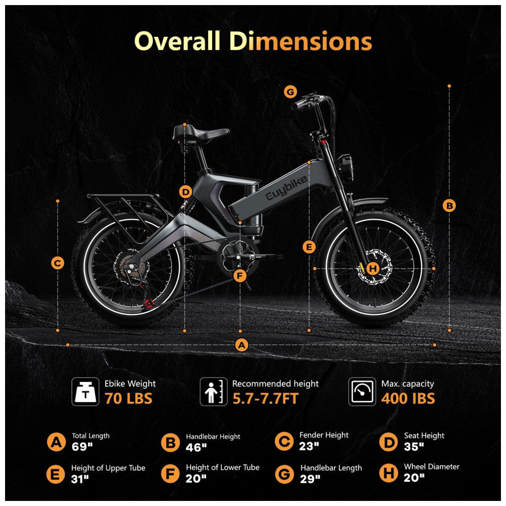 Bicicleta Elétrica Todo-o-Terreno Kebiko K6F Cinza 20" | Motor 2000W, Bateria 48V 25Ah, Freios Hidráulicos, Dobrável