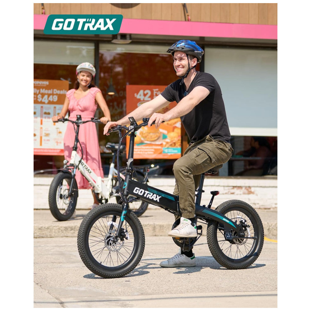 Bicicleta Elétrica Dobrável Gotrax R1 Branca 20" | Motor 500W, Bateria 48V 7,8Ah, 3 Modos de Condução, Freios a Disco