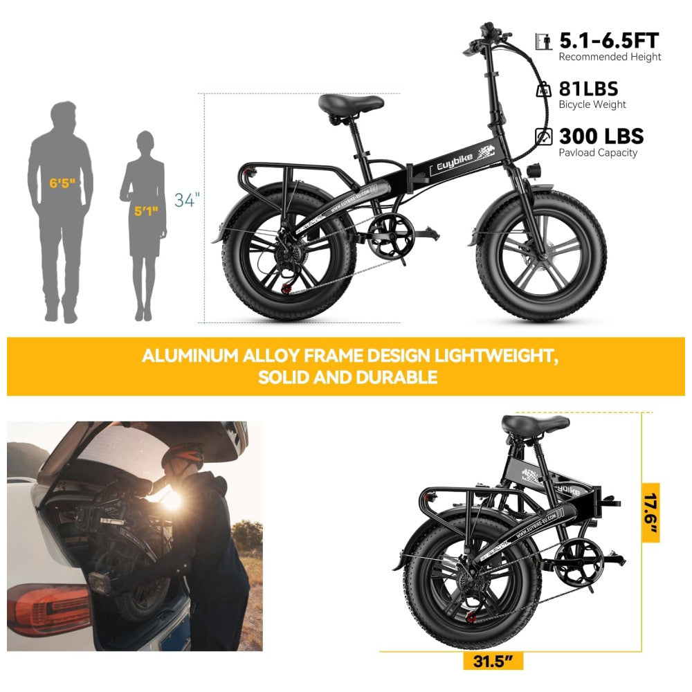 Bicicleta Elétrica Heybike RM27.5 Branca | Motor 750W, Bateria 48V 10Ah, Pneus 27.5", 7 Marchas, Freios a Disco, Display LCD
