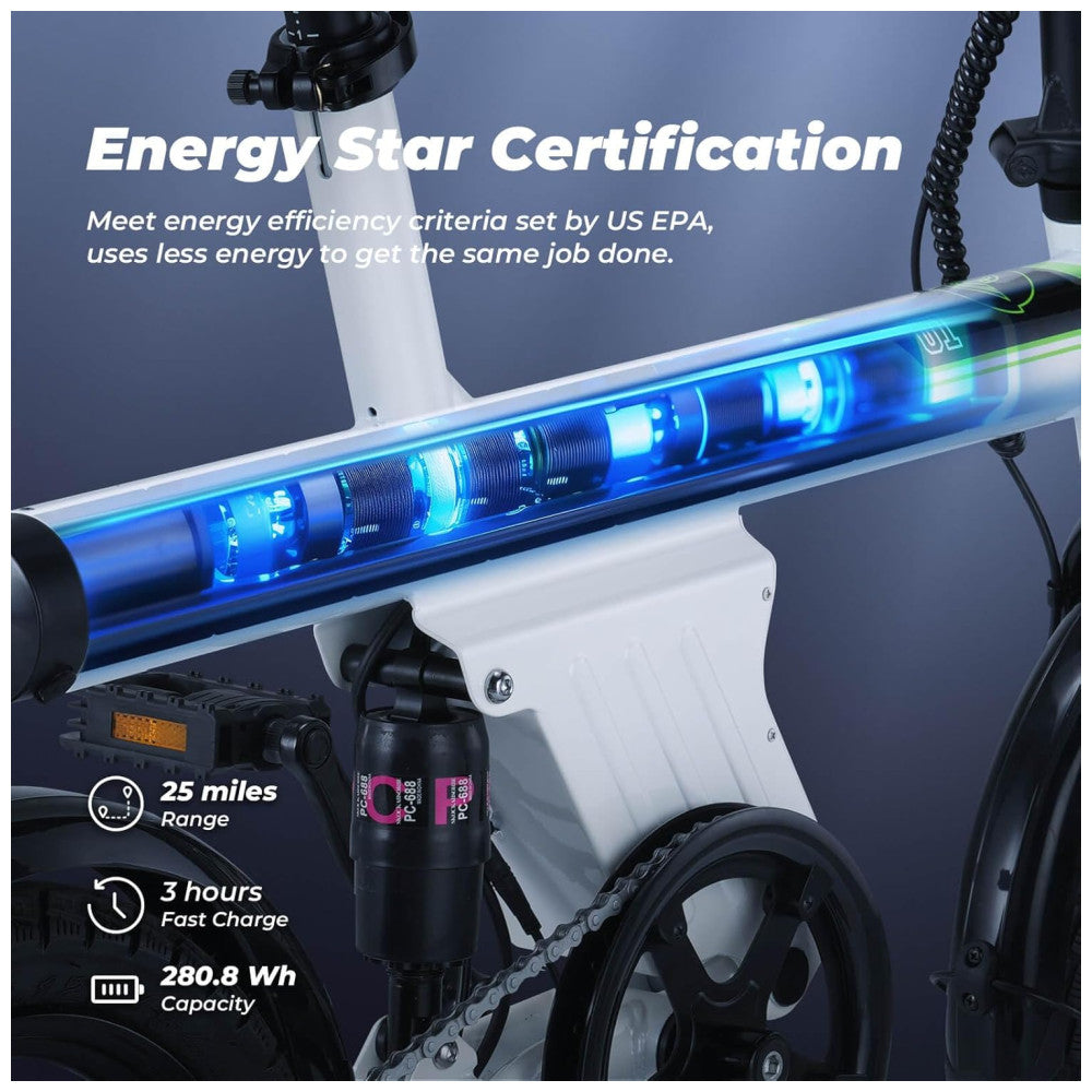 Mini Bicicleta Elétrica U1 Isinwheel – Compacta, Dobrável, Motor 500 W, Bateria 36V 7,8Ah, 3 Modos, Freios a Disco