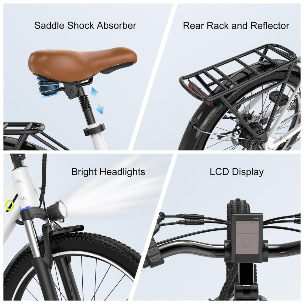 Bicicleta Elétrica Cybervelo EK2 1500W Pico, Autonomia 128km, Suspensão Completa, Freios a Disco, Tela LCD, 7 Velocidades – Aço Reforçado, Rosa