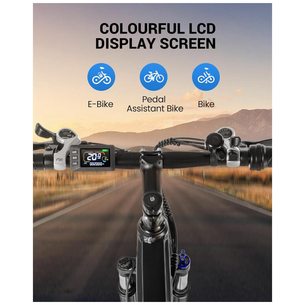 Bicicleta Elétrica Mountain Bike MULTIJOY EB263 – Motor 700 W, Bateria Oculta 48V 7,8Ah, 21 Velocidades, Suspensão Frontal, Freios a Disco