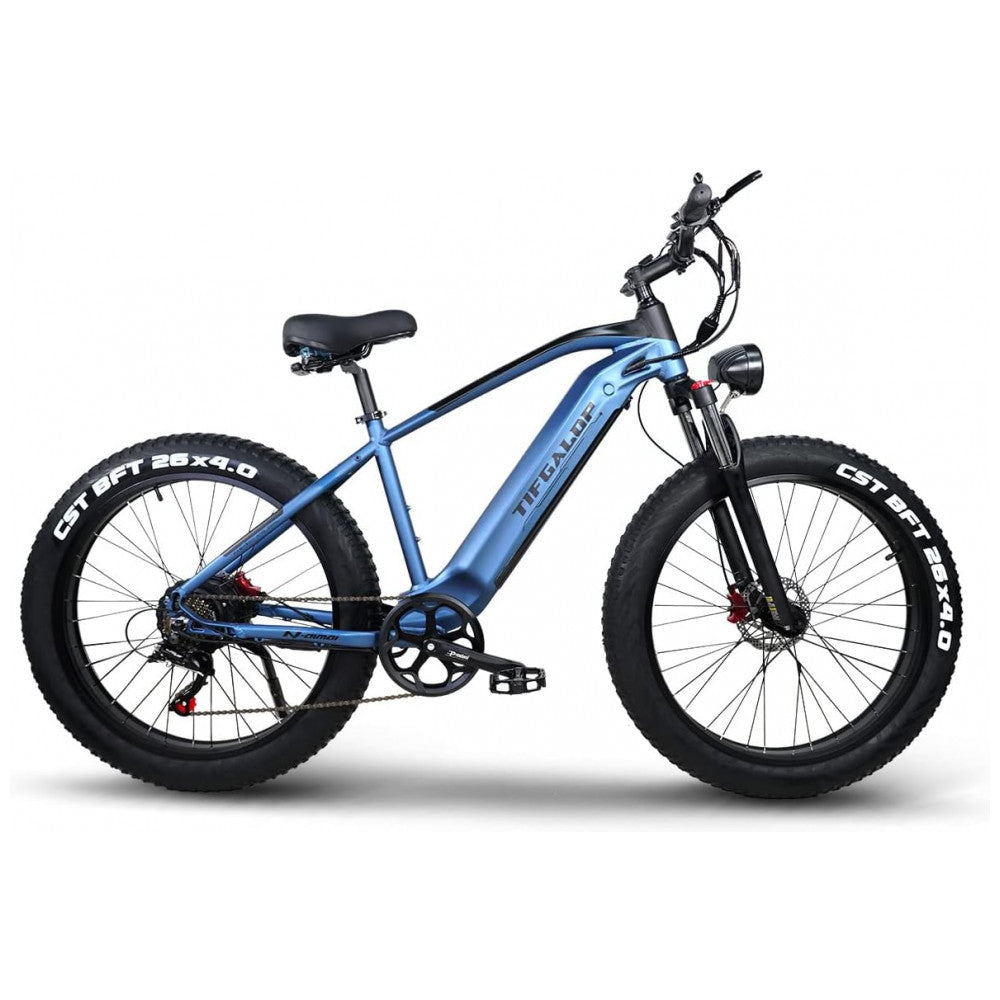 Bicicleta Elétrica Fieabor ES28 Dual Motor 2000W – Bateria Removível 52V 22Ah, Rodas 26", Pneus Grossos, Suspensão Dianteira, Freios Hidráulicos, Câmbio 7V – Preta