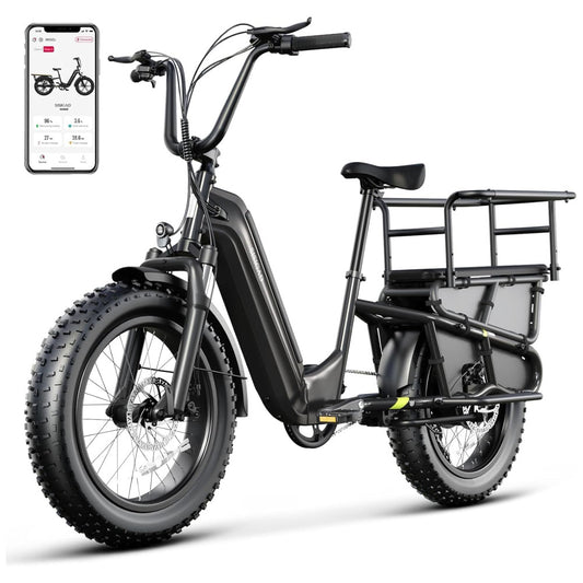 Bicicleta Elétrica 1500W Pico, Bateria 48V 15Ah, Autonomia 128 km, Pneus 20x4.0 , Freios Hidráulicos, Suspensão, 7 Marchas, Tela LCD, Até 45 km h, Cinza Ferro