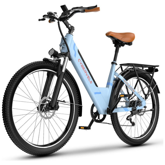 Bicicleta Elétrica Aoango EK2 Langse Azul D 26" | Motor Brushless 1000W Pico, Bateria 48V 720Wh, 7 Velocidades, Suspensão Ajustável