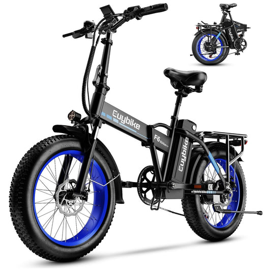 Bicicleta Elétrica Dobrável de 1000W, Bateria Removível Grande de 48V 20AH, 30MPH, Alcance Máximo de 80 Milhas, Bicicleta Elétrica com Pneus Largos de, Preta