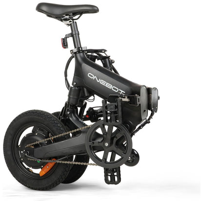 Bicicleta Elétrica ONEBOT S7F Dobrável Preta Autonomia 32 km, Velocidade 25 km h, Bateria Oculta, Rodas 14 , Quadro Magnésio, Suspensão Dupla, Freios a Disco