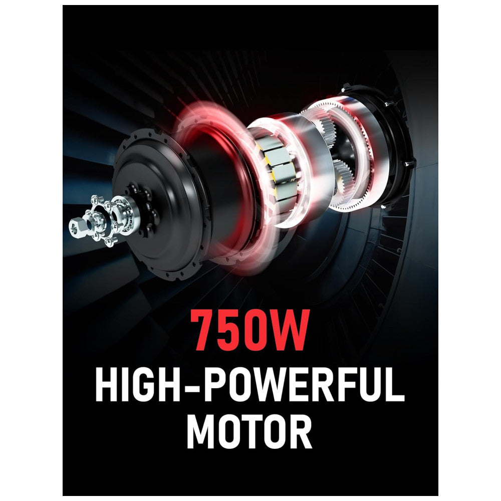 Bicicleta Elétrica Dobrável Hipeak Azul | Motor 750W, Bateria 48V 15Ah, Pneus 20"x4", Suspensão Dianteira, 7 Marchas, Off-Road e Urbana