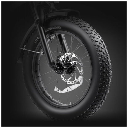 Bicicleta Elétrica Dobrável Hipeak Azul | Motor 750W, Bateria 48V 15Ah, Pneus 20"x4", Suspensão Dianteira, 7 Marchas, Off-Road e Urbana