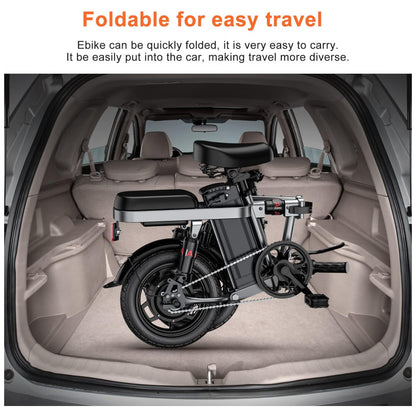 Bicicleta Elétrica Dobrável ENGWE T14, 350W, 60km de Autonomia, Pneus Antifuro 14", Suspensão Completa, 3 Modos de Pilotagem – Preta