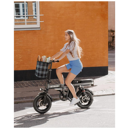 Bicicleta Elétrica Dobrável ENGWE T14, 350W, 60km de Autonomia, Pneus Antifuro 14", Suspensão Completa, 3 Modos de Pilotagem – Preta