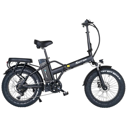 Bicicleta Elétrica Dobrável Narrak S129 Laranja StepOver, Motor Traseiro 750W Pico 1100W , Bateria 48V 13Ah 624Wh , Pneus Largos 20 x4 , Freios a Disco Duplos, Suspensão Dianteira, Transmissão SHIMANO 7 Velocidades, Velocidade Máxima 45,1 km h, Preta