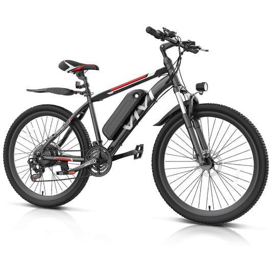 Bicicleta Elétrica Vivi 500W – Motor Brushless Pico 780W, Bateria Removível 48V, 21 Velocidades, Suspensão Dianteira, Freios a Disco, 5 Modos de Condução, Rodas 26" – Preta