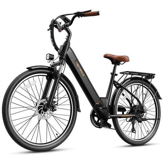 Bicicleta Elétrica Heybike Cityscape 2.0, 500W Motor de Pico 1000W, 80 km de Alcance, 38 km h, Bateria Removível 468Wh, Rodas 26 , Suspensão 7 Velocidades, Freios a Disco PRETO