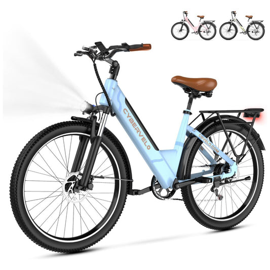 Bicicleta Elétrica Cybervelo EK2 1500W Pico, Autonomia 128km, Suspensão Completa, Freios a Disco, Tela LCD, 7 Velocidades – Aço Reforçado, Azul