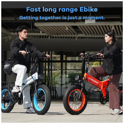 Bicicleta Elétrica Dobrável 750W Pico 1500W , 52V 20Ah, Autonomia 112 km, Rodas 20 x4 , Suspensão Dupla, 7 Marchas, Freios a Disco, LCD Colorido, Cinza