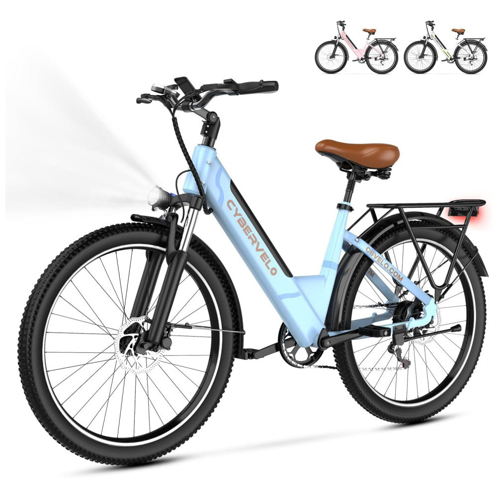 Bicicleta Elétrica Cybervelo EK2 1500W Pico, Autonomia 128km, Suspensão Completa, Freios a Disco, Tela LCD, 7 Velocidades – Aço Reforçado, Gradiente de Cor