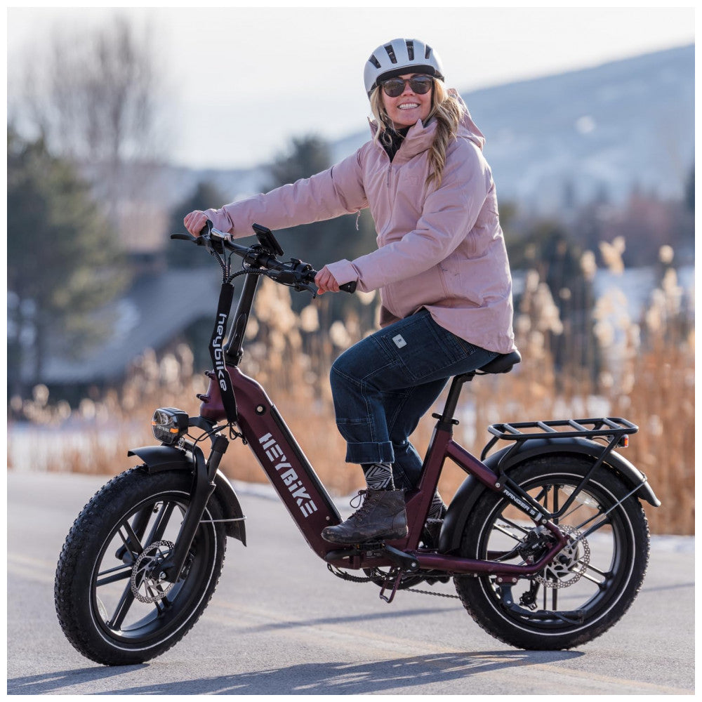 Bicicleta Elétrica Heybike Ranger S para Adultos, Dobrável com Motor de Pico de 1400W Ebike, Pneu Gordo 20 x 4.0, Bicicleta Elétrica Passo a Passo,