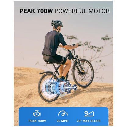 Bicicleta Elétrica Mountain Bike MULTIJOY EB263 – Motor 700 W, Bateria Oculta 48V 7,8Ah, 21 Velocidades, Suspensão Frontal, Freios a Disco